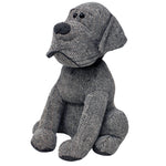 Essentials Herringbone Dog Novelty Door Stop in Grey