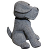 Essentials Herringbone Dog Novelty Door Stop in Grey