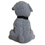 Essentials Herringbone Dog Novelty Door Stop in Grey