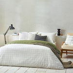 Yard Howarth Check Duvet Cover Set in Moss/Natural