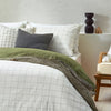 Yard Howarth Check Duvet Cover Set in Moss/Natural