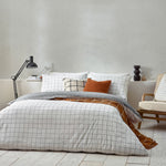 Yard Howarth Check Duvet Cover Set in White/Black