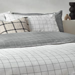 Yard Howarth Check Duvet Cover Set in White/Black