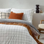 Yard Howarth Check Duvet Cover Set in White/Black