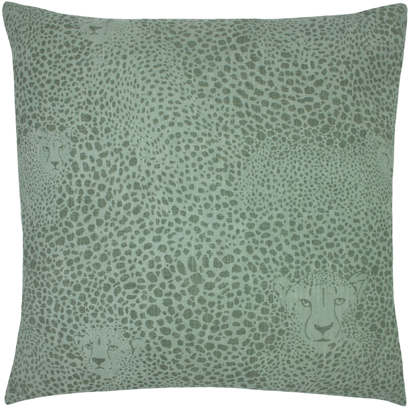 furn. Hidden Cheetah Cushion Cover in Sage