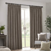  Curtains - Heavy Chenille Velvet Blackout Pencil Pleat Curtains Greige Yard