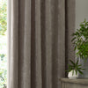  Curtains - Heavy Chenille Velvet Blackout Pencil Pleat Curtains Greige Yard
