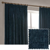  Curtains - Heavy Chenille Velvet Blackout Pencil Pleat Curtains Navy Yard