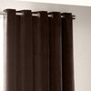 Curtains - Heavy Chenille Velvet Blackout Eyelet Curtains Brown Yard