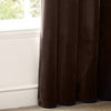  Curtains - Heavy Chenille Velvet Blackout Eyelet Curtains Brown Yard