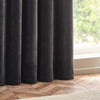  Curtains - Heavy Chenille Velvet Blackout Eyelet Curtains Charcoal Yard