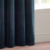  Curtains - Heavy Chenille Velvet Blackout Eyelet Curtains Navy Yard