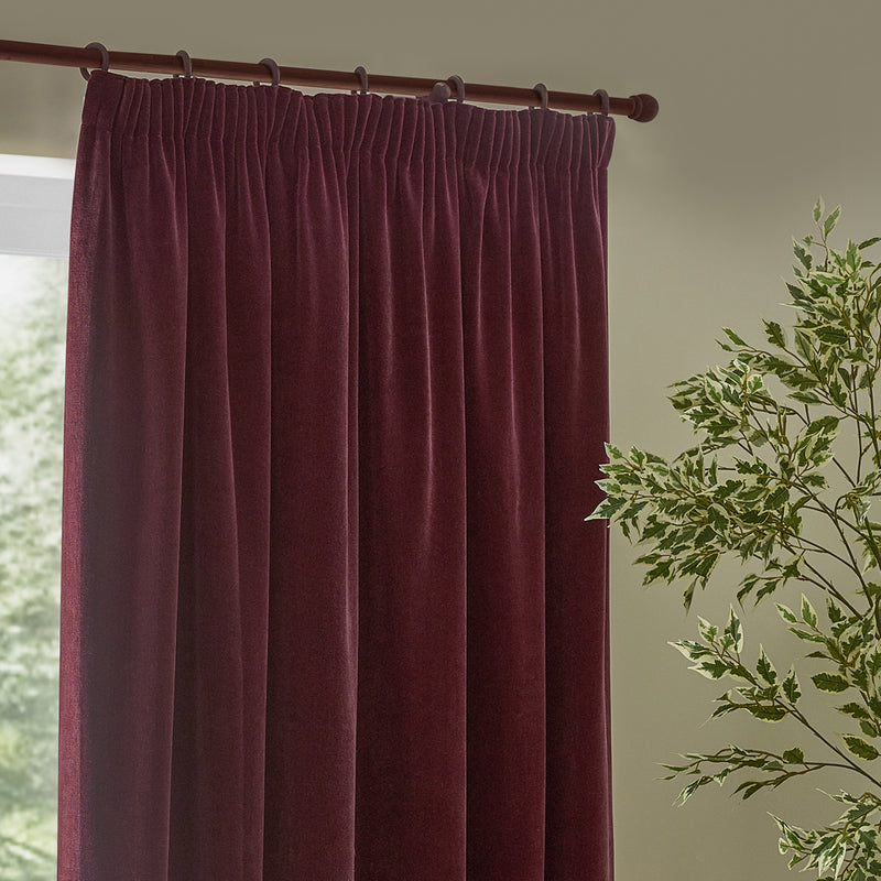  Curtains  - Heavy Chenille  Pencil Pleat Curtains Beetroot Yard