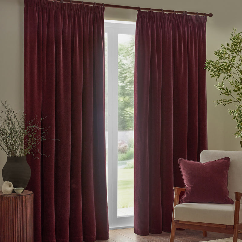  Curtains  - Heavy Chenille  Pencil Pleat Curtains Beetroot Yard