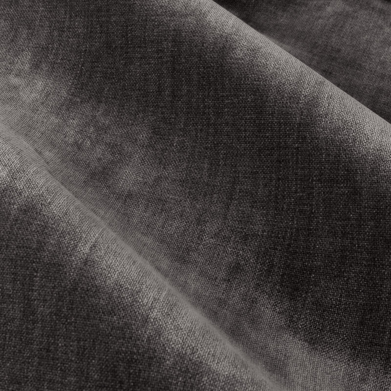 Plain Grey Curtains - Heavy Chenille Velvet Pencil Pleat Curtains Charcoal Yard