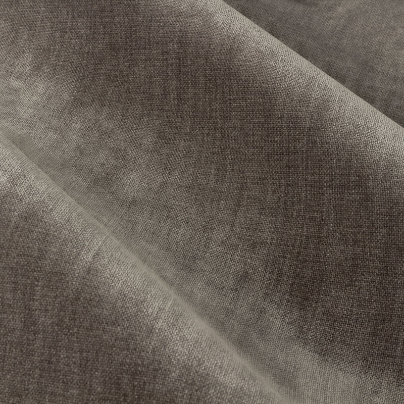 Plain Grey Curtains - Heavy Chenille Velvet Pencil Pleat Curtains Greige Yard