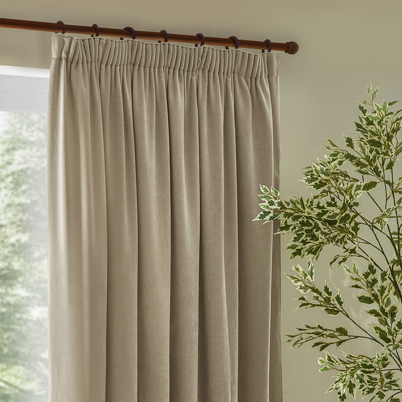  Curtains  - Heavy Chenille  Pencil Pleat Curtains Linen Yard