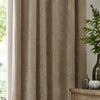 Plain Beige Curtains - Heavy Chenille Velvet Pencil Pleat Curtains Natural Yard