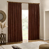 Plain Red Curtains - Heavy Chenille Velvet Pencil Pleat Curtains Nutmeg Yard