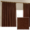 Plain Red Curtains - Heavy Chenille Velvet Pencil Pleat Curtains Nutmeg Yard