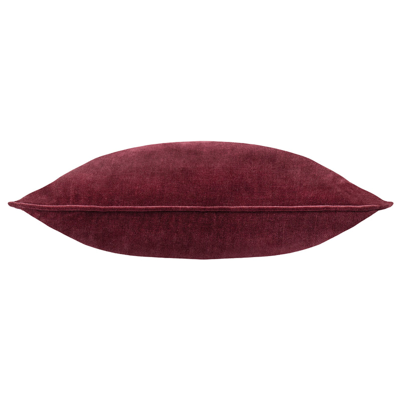 Heavy Chenille Piped Cushion Beetroot