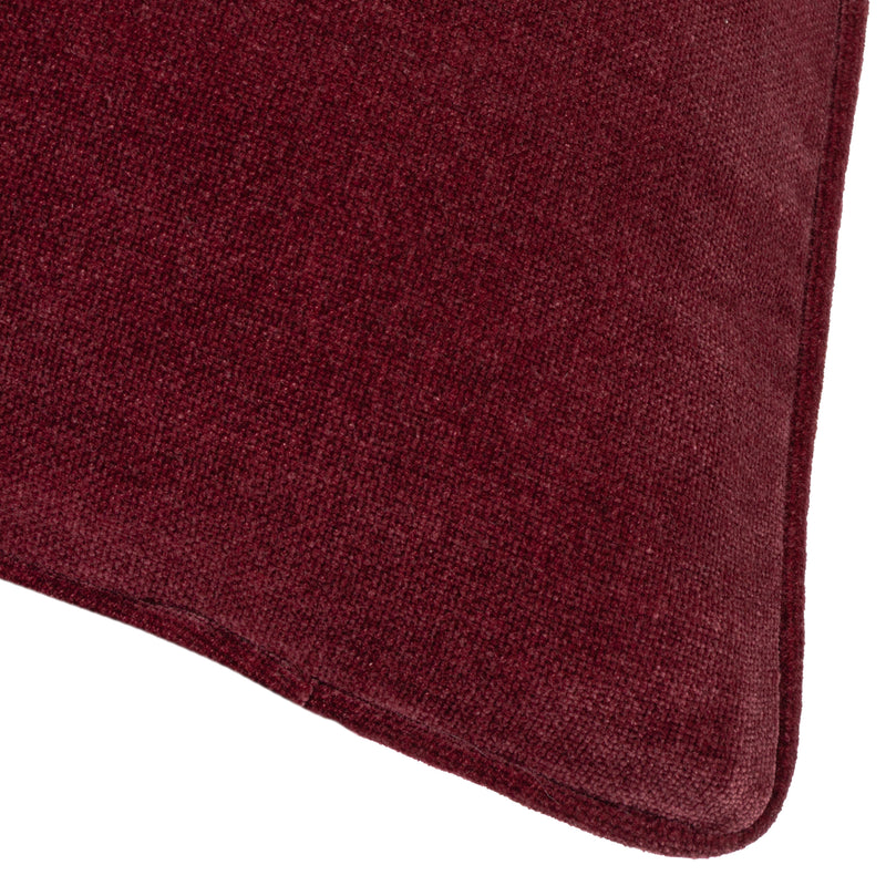 Heavy Chenille Piped Cushion Beetroot