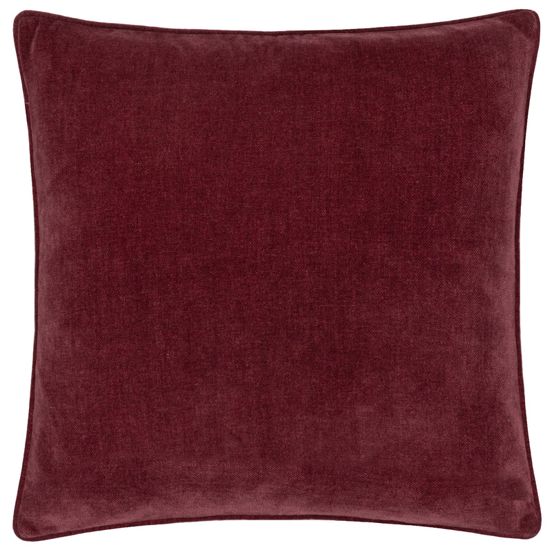 Heavy Chenille Piped Cushion Beetroot
