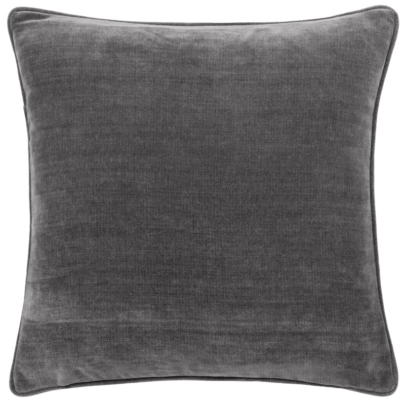 Yard Heavy Chenille Cushion Cover in Charcoal