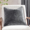 Yard Heavy Chenille Cushion Cover in Charcoal