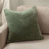 Plain Green Cushions - Heavy Chenille Piped Cushion Cover Eucalyptus Yard