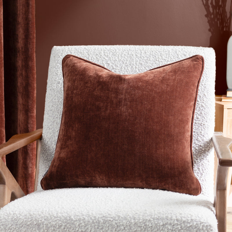 Yard Heavy Chenille Cushion Cover in Nutmeg