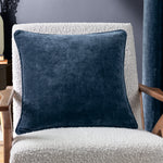 Yard Heavy Chenille Cushion Cover in Navy