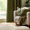 Plain Green Cushions - Heavy Chenille  Cushion Cover Olive Yard