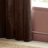 Yard Heavy Chenille Room Darkening Eyelet Curtains in Brown