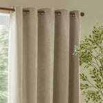  Curtains  - Heavy Chenille  Eyelet Curtains Linen Yard