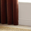 Plain Red Curtains - Heavy Chenille Room Darkening Eyelet Curtains Nutmeg Yard