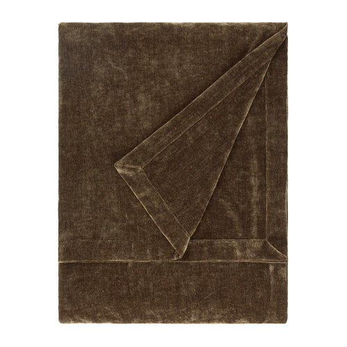 Plain Brown Throws - Heavy Chenille Velvet Throw Brown Yard 