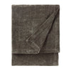 Plain Black Throws - Heavy Chenille Velvet Throw Charcoal Yard 