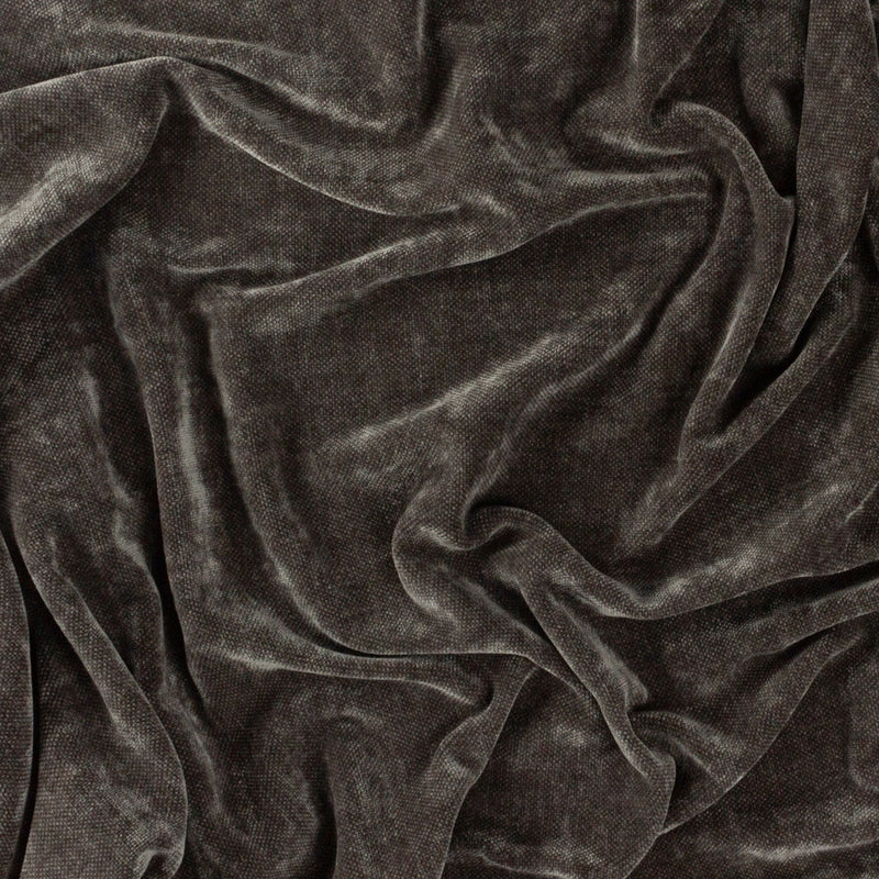 Plain Black Throws - Heavy Chenille Velvet Throw Charcoal Yard 