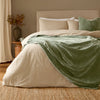 Plain Green Throws - Heavy Chenille Velvet Throw Eucalyptus Yard 