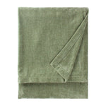 Plain Green Throws - Heavy Chenille Velvet Throw Eucalyptus Yard 