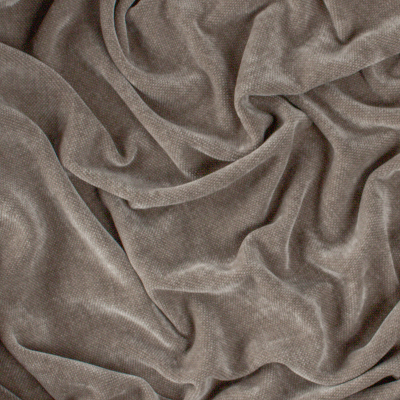 Plain Beige Throws - Heavy Chenille Velvet Throw Greige Yard 