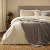 Plain Beige Throws - Heavy Chenille Velvet Throw Greige Yard 