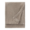 Plain Beige Throws - Heavy Chenille Velvet Throw Greige Yard 