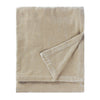 Plain Beige Throws - Heavy Chenille Velvet Throw Linen Yard 