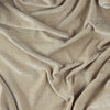 Plain Beige Throws - Heavy Chenille Velvet Throw Linen Yard 