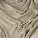 Plain Beige Throws - Heavy Chenille Velvet Throw Linen Yard 