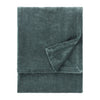 Plain Blue Throws - Heavy Chenille Velvet Throw Marine Yard 