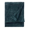 Plain Blue Throws - Heavy Chenille Velvet Throw Navy Yard 