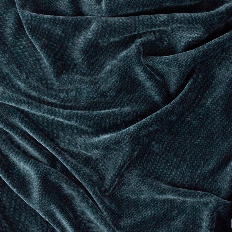 Plain Blue Throws - Heavy Chenille Velvet Throw Navy Yard 
